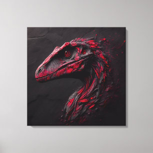 Ode to The Prehistoric - The Genius of The AI Canvas Print