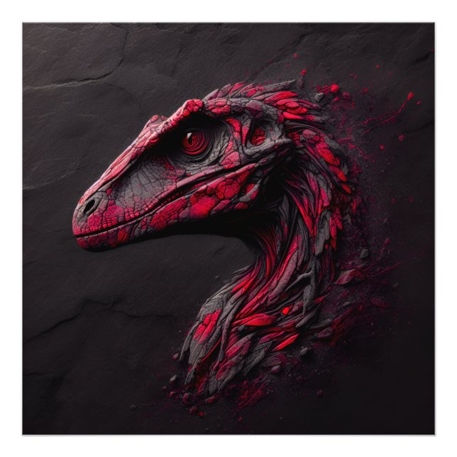 Ode to The Prehistoric - The Genius of The AI Photo Print (Front)