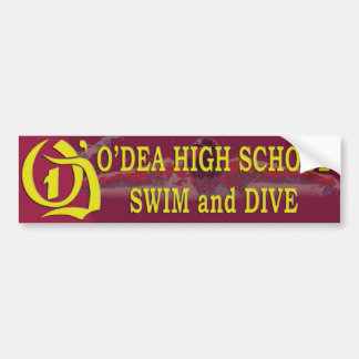 O'Dea Swim and Dive Bumper Sticker Version 2