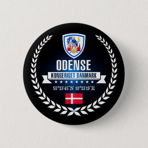 Odense 6 Cm Round Badge