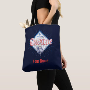 Odense City Denmark Retro Viking Vintage Souvenir Tote Bag