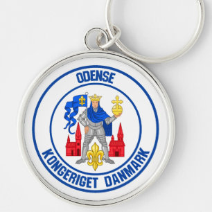 Odense Round Emblem Key Ring