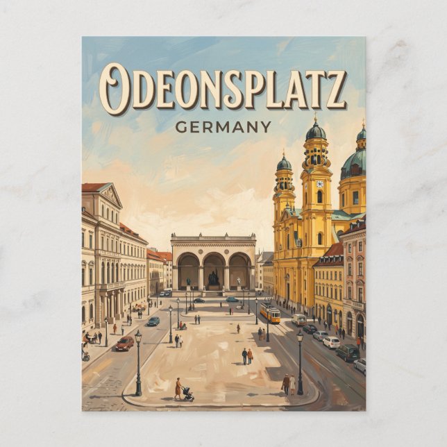 Odeonsplatz Munich Germany Postcard (Front)