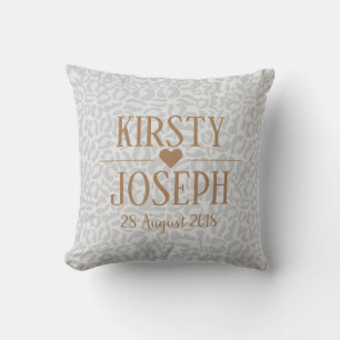 odern Classic Gold Wedding elegant Pattern Cushion
