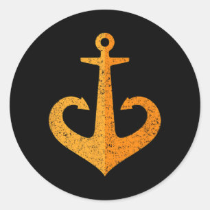 Odesa Odessa Anchor Emblem Symbol Ukraine Ukr Classic Round Sticker