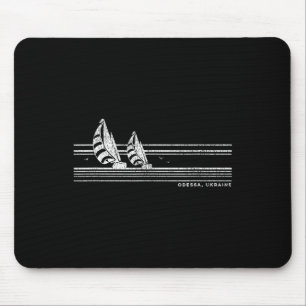 Odessa Ukraine Vintage Sailing 70s Nautical Sailbo Mouse Mat