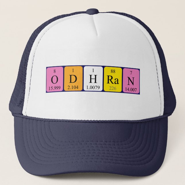 Odhran periodic table name hat (Front)