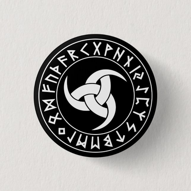 Odhroerir Rune Shield 3 Cm Round Badge (Front)