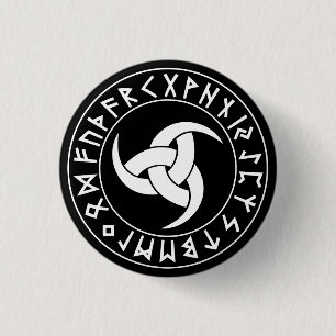 Odhroerir Rune Shield 3 Cm Round Badge