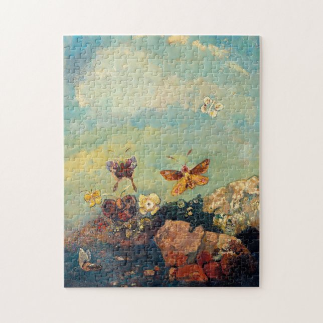 Odilon Redon Butterflies Vintage Symbolism Art Jigsaw Puzzle (Vertical)
