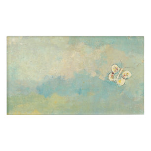 Odilon Redon Butterflies Vintage Symbolism Art Name Tag