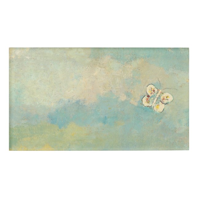 Odilon Redon Butterflies Vintage Symbolism Art Name Tag (Front)
