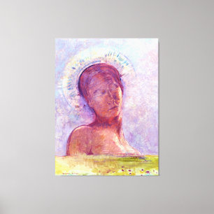 Odilon Redon, closed eyes 1889 Canvas Print