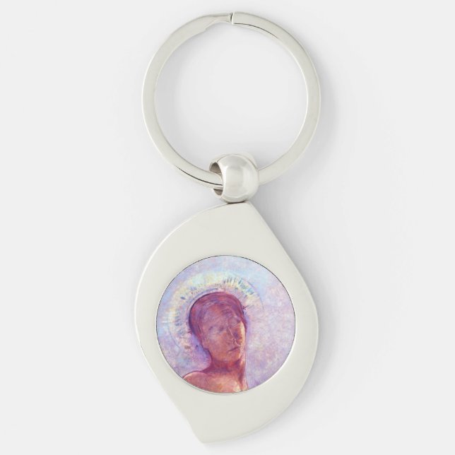 Odilon Redon, closed eyes 1889 Key Ring (Front)