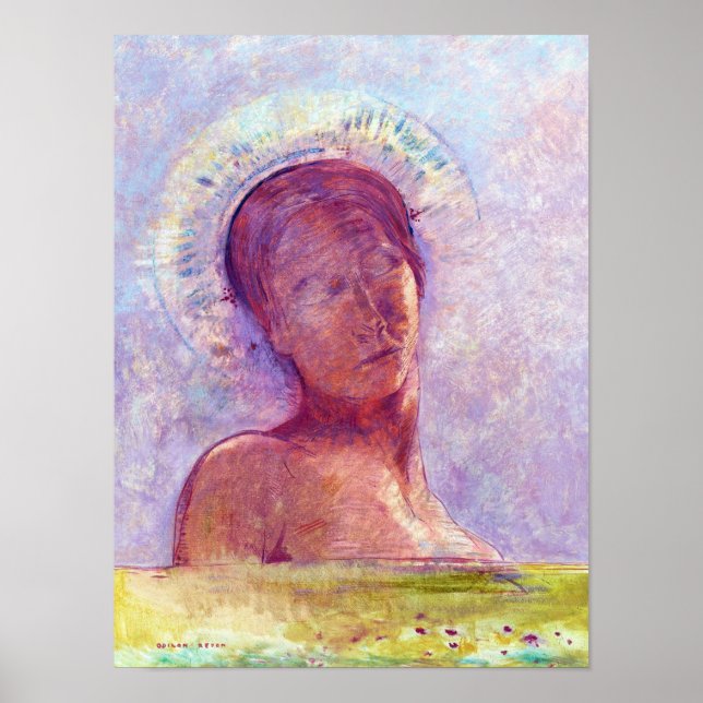 Odilon Redon, closed eyes 1889 Poster (Front)