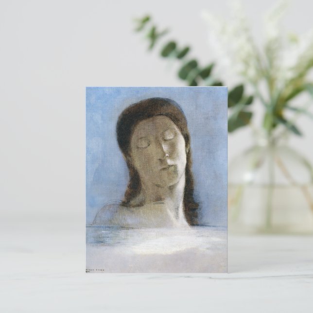 Odilon Redon, closed eyes 1890  Postcard (Standing Front)