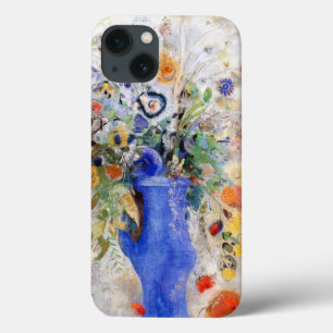 Odilon Redon - Large Bouquet in Pastel Blue Vase iPhone 13 Case