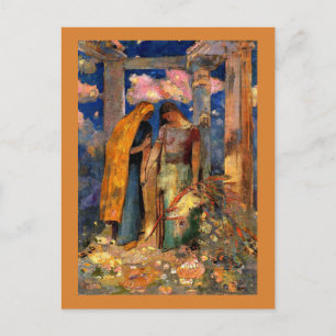 Odilon Redon - Mystical Conversation Postcard
