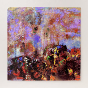 Odilon Redon painting - Composition, Flowers Jigsaw Puzzle