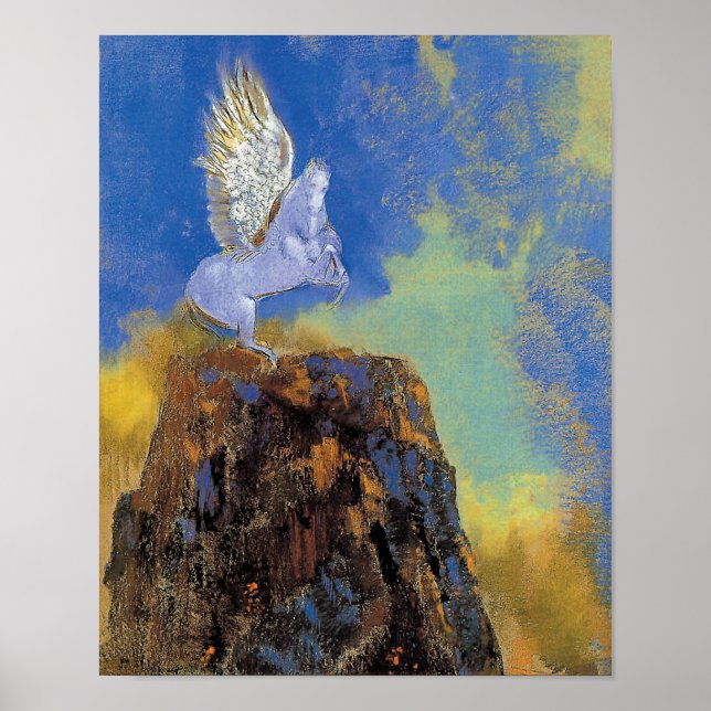 Odilon Redon Pegasus - Greek Mythology Symbolism Poster (Front)