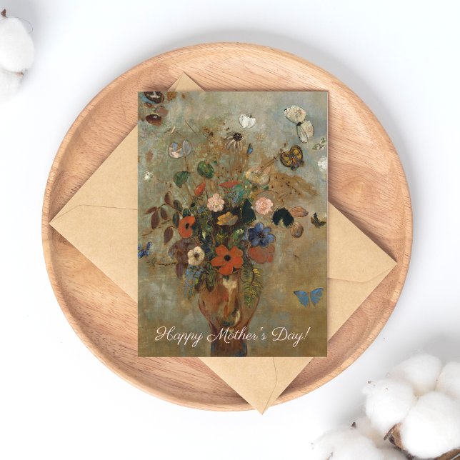 Odilon Redon, Still Life w. Flowers, Mother's Day Postcard (Creator Uploaded)