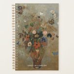 Odilon Redon, Still Life with Flowers  Planner<br><div class="desc">NewParkLaneArtGifts - Colourfu and elegant personalised vintage Fine Arts poster,  featuring 'Still Life with Flowers and Butterflies',  a painting by the French painter Odilon Redon (1840-1916),  done in c. 1905.</div>