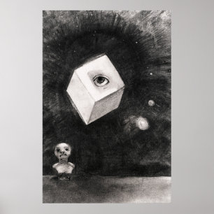 Odilon Redon, The cube, 1880 Poster