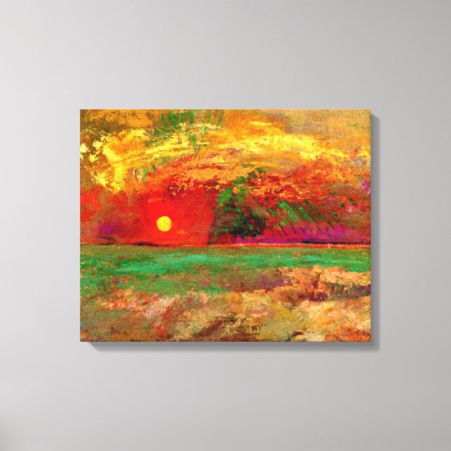 Odilon Redon - The Sunset Canvas Print (Front)