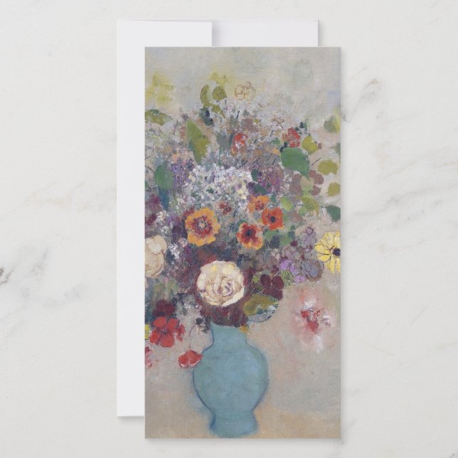 Odilon Redon - Vase Of Flowers Holiday Card (Front)