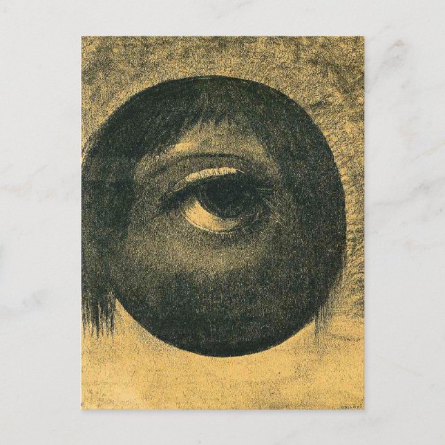 Odilon Redon - Vision, 1883,  Postcard (Front)