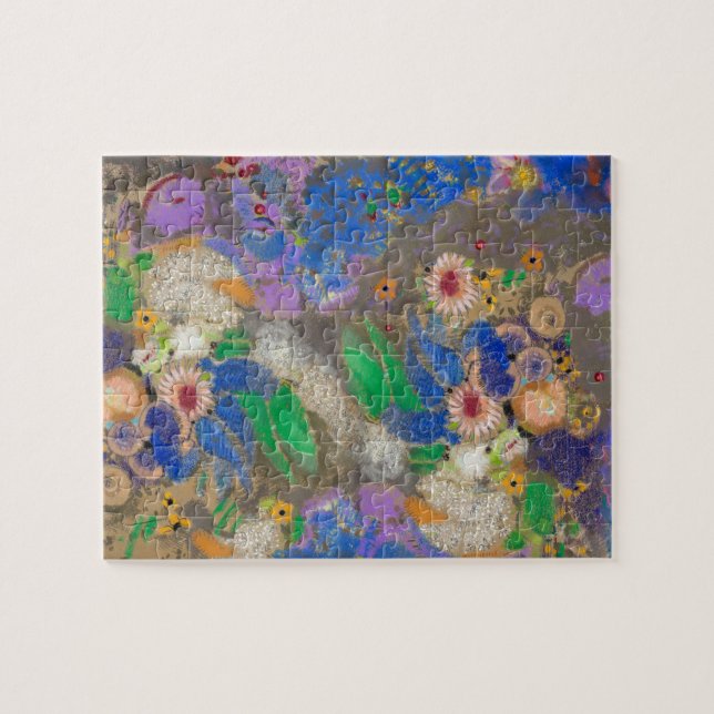 Odilon Redon's abstract flower background. Jigsaw Puzzle (Horizontal)