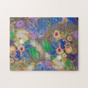 Odilon Redon's abstract flower background. Jigsaw Puzzle