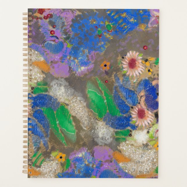 Odilon Redon's abstract flower background. Planner (Front)