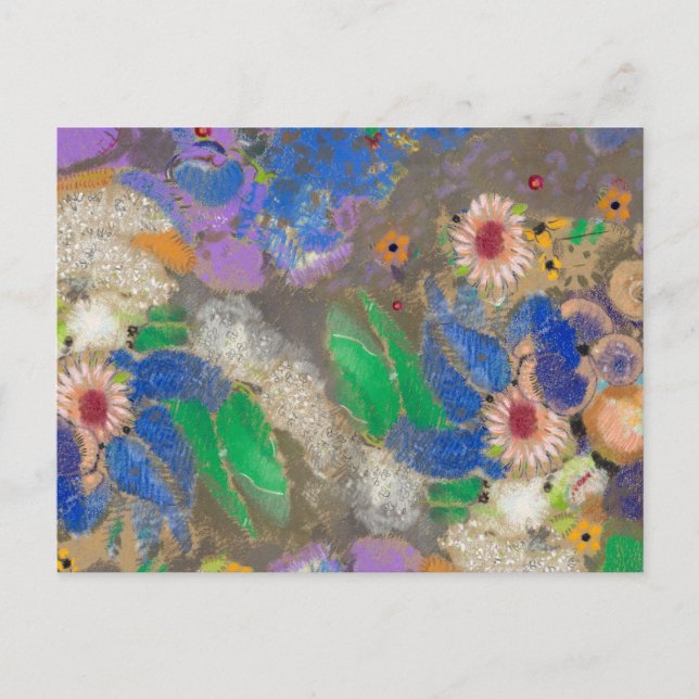 Odilon Redon's abstract flower background. Postcard (Front)