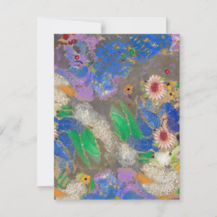 Odilon Redon's abstract flower background. Postcard