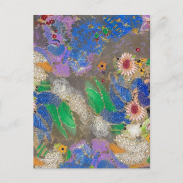Odilon Redon's abstract flower background. Postcard (Front)