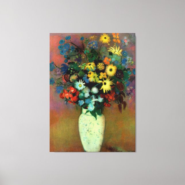 Odilon Redon's Vase with Flowers (1914) Canvas Print (Front)