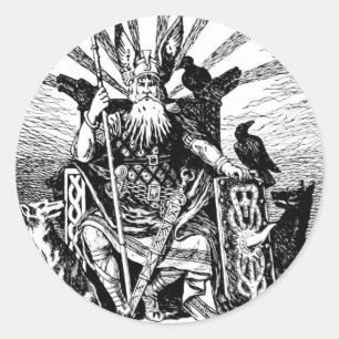 odin-14 classic round sticker