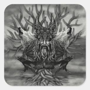 Odin -All-Father Square Sticker