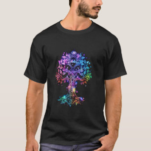 Odin coloured Tree of Life Viking Valhalla Pagan T-Shirt