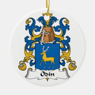 Odin Family Crest Ceramic Tree Decoration