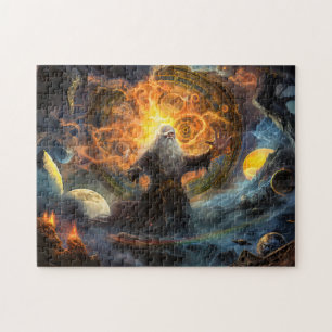 Odin forming a new world after Ragnarök Jigsaw Puzzle