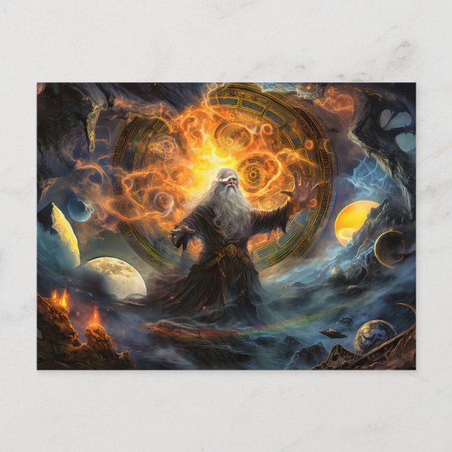 Odin forming a new world after Ragnarök Postcard (Front)