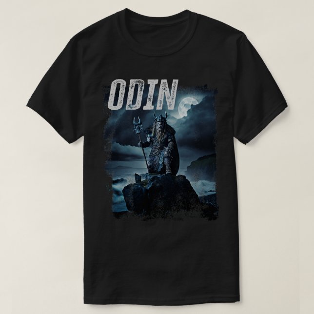 Odin Norse God of Gods Warrior Veteran Mythology T-Shirt (Design Front)