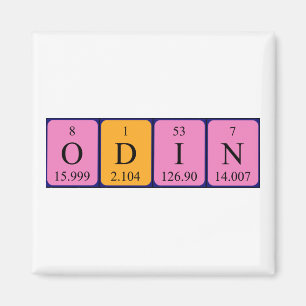 Odin periodic table name magnet