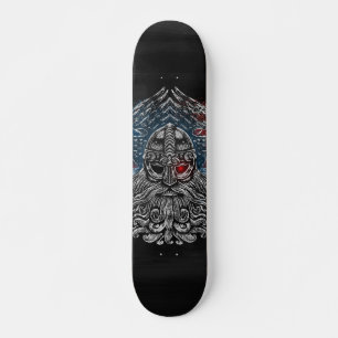 Odin ravens and swords Viking Mythology USA flag Skateboard
