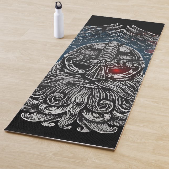 Odin ravens and swords Viking Mythology USA flag Yoga Mat (In Situ)