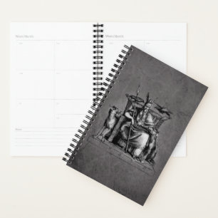 Odin Ravens on Stone Throne Viking Mythology Stone Planner