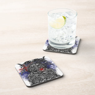 Odin ravens swords Viking Mythology Australia flag Coaster