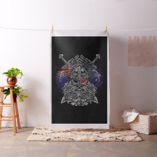 Odin ravens swords Viking Mythology Australia flag Fabric